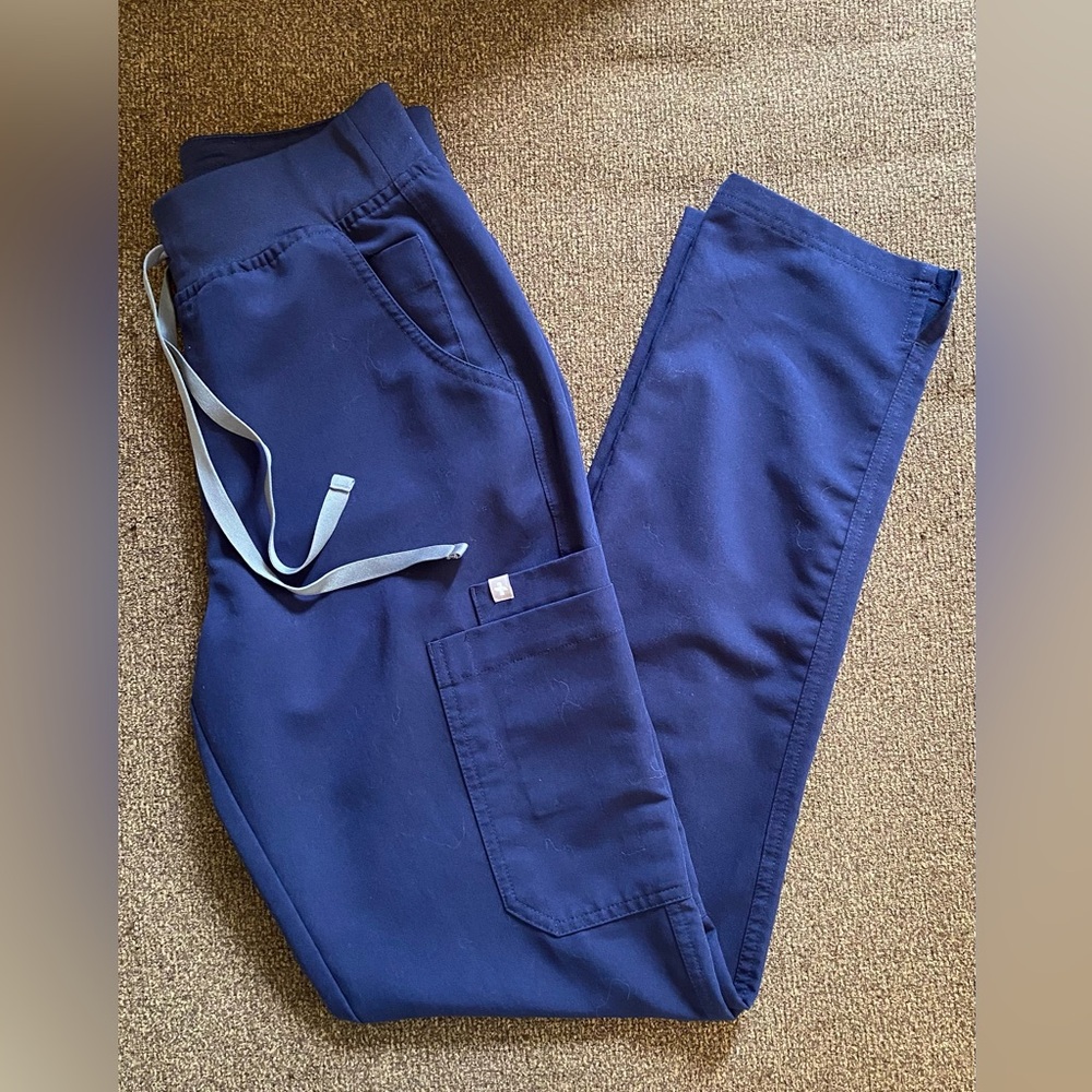 Womens Figs Navy Yola Skinny scrub pants S/T